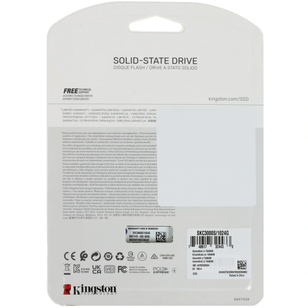 Купить 1024 гб m.2 nvme накопитель kingston kc3000 [skc3000s/1024g]