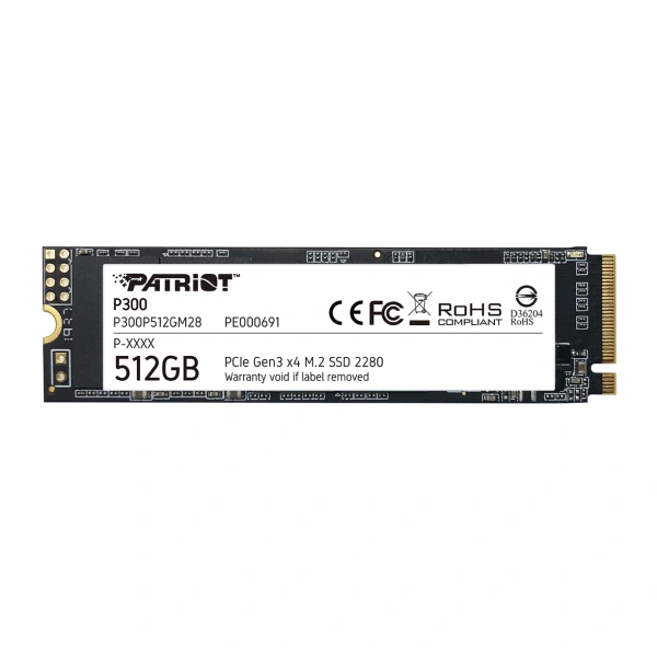 Купить 512 гб m.2 nvme накопитель patriot p300 [p300p512gm28]