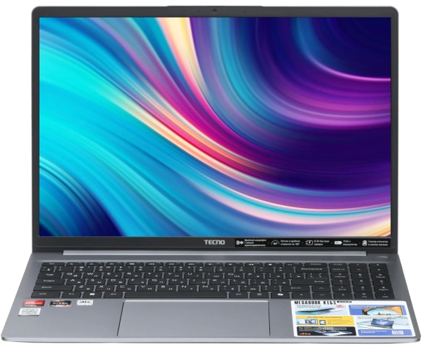 Купить 16" ноутбук tecno megabook k16s серый