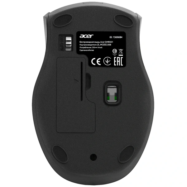 Купить мышь беспроводная acer omr031 [zl.mceee.008] черный