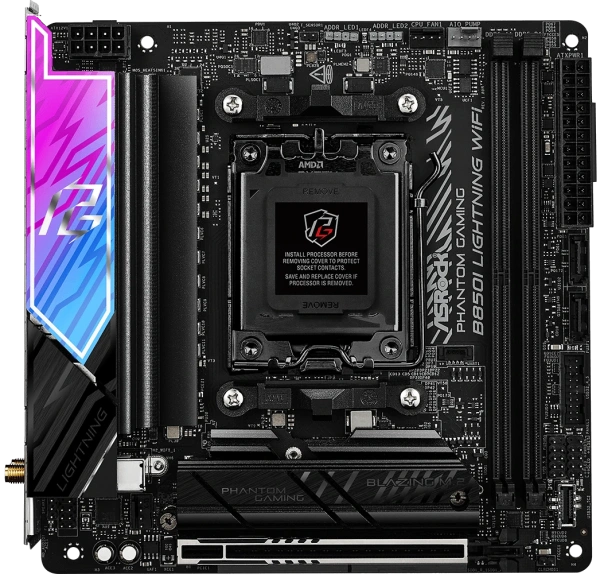Купить материнская плата asrock phantom gaming b850i lightning wifi