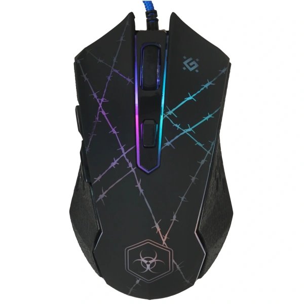 Купить мышь+коврик проводная defender forced gm-020l [52020] черный