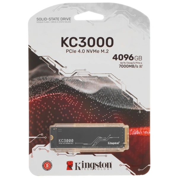 Купить 4000 гб ssd m.2 накопитель kingston kc3000 [skc3000d/4096g]