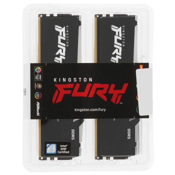 Купить оперативная память kingston fury beast black rgb [kf560c30bbeak2-16] 16 гб