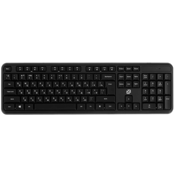 Купить клавиатура+мышь беспроводная   оклик s277w черный