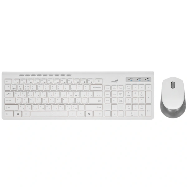 Купить клавиатура+мышь беспроводная   genius slimstar 8230 белый