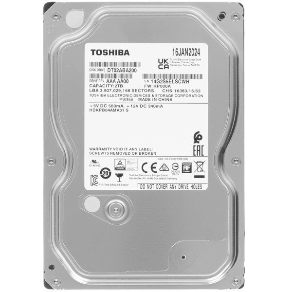 Купить 2 тб жесткий диск toshiba dt02 [dt02aba200]