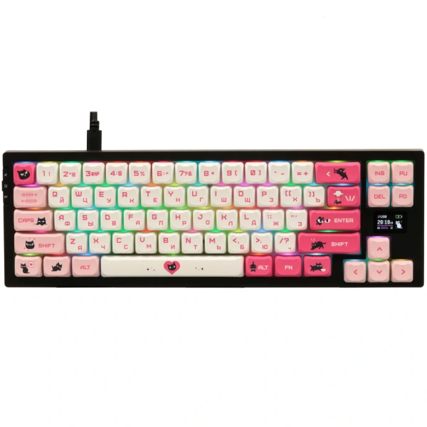 Купить клавиатура проводная + беспроводная ardor gaming salem [ag-zd-68gy30-hs-b]