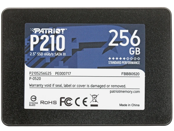 Купить 256 гб 2.5" sata накопитель patriot memory p210 [p210s256g25]