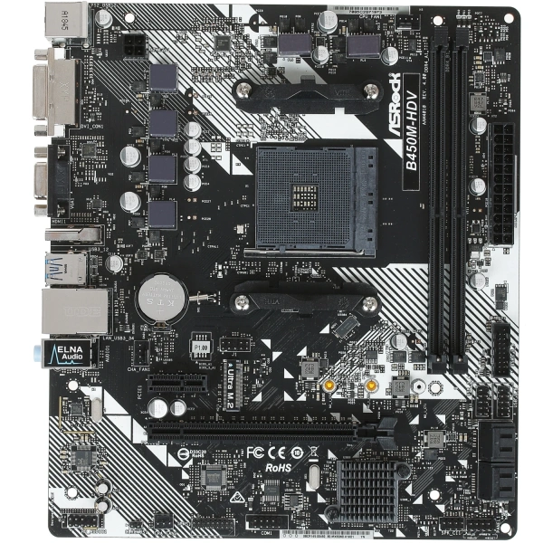 Купить материнская плата asrock b450m-hdv r4.0