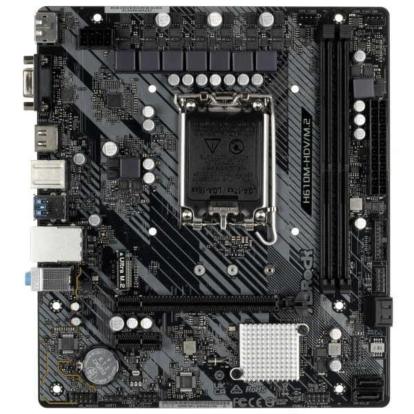 Купить материнская плата asrock h610m-hdv/m.2 r2.0