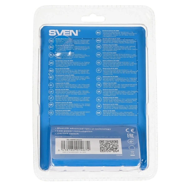 Купить мышь беспроводная sven rx-400w [sv-014674] черный