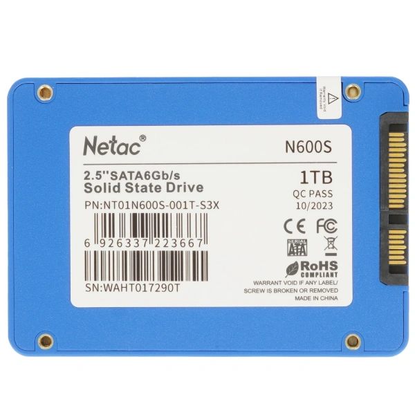 Купить 1024 гб 2.5" sata накопитель netac n600s [nt01n600s-001t-s3x]