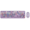 Купить клавиатура+мышь беспроводная   aula ac306 фиолетовый