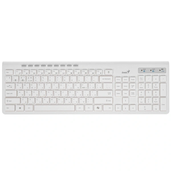 Купить клавиатура+мышь беспроводная   genius slimstar 8230 белый