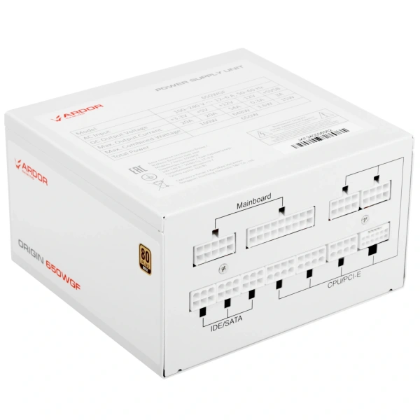 Купить блок питания ardor gaming origin 650wgf white  белый