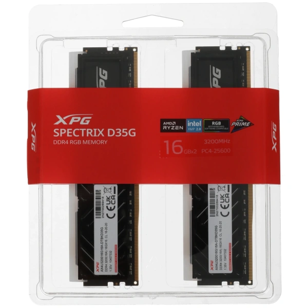 Купить оперативная память adata xpg spectrix d35g rgb [ax4u320016g16a-dtbkd35g] 32 гб