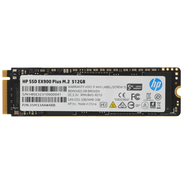 Купить 512 гб m.2 nvme накопитель hp ex900 plus [35m33aa#abb]