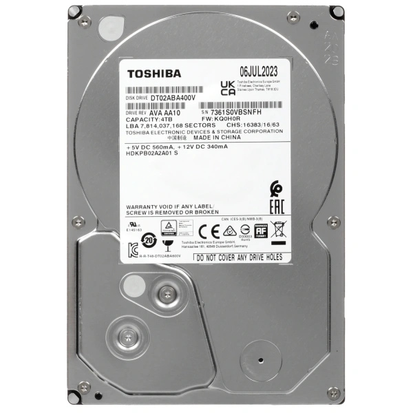 Купить 4 тб жесткий диск toshiba dt02-v [dt02aba400v]