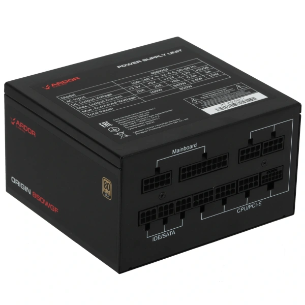Купить блок питания ardor gaming origin 850wgf  черный