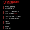 Купить 17.3" ноутбук ardor gaming neo n17-i5nd403 черный