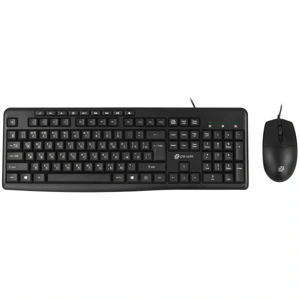 Купить клавиатура+мышь  проводная  oklick s650 черный