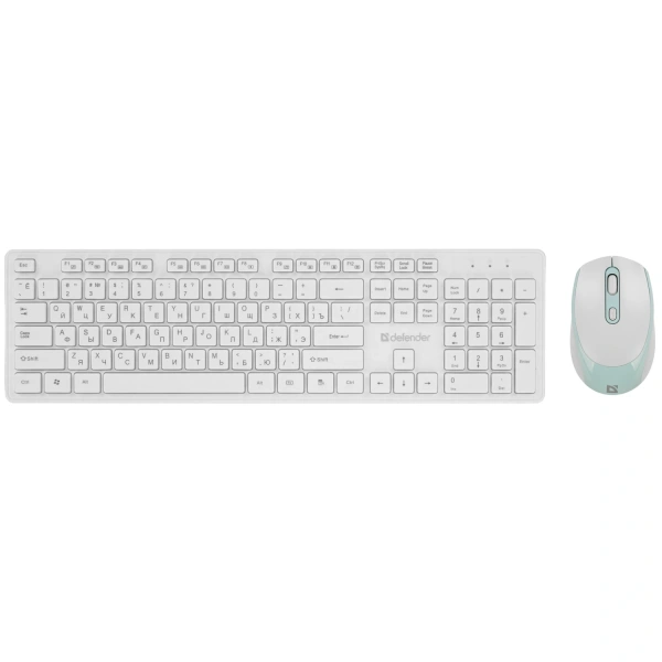 Купить клавиатура+мышь беспроводная   defender auckland c-987 белый