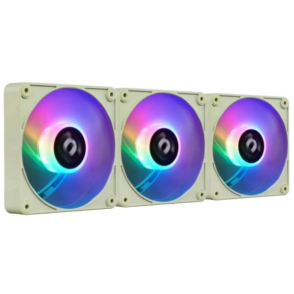 Купить комплект реверсных вентиляторов thermaltake ct120 ex reverse argb sync matcha green [cl-f198-pl12mg-a]