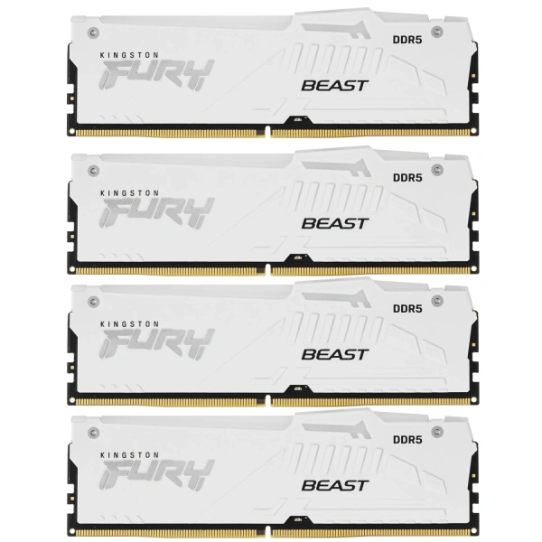 Купить оперативная память kingston fury beast white rgb [kf556c40bwak4-64] 64 гб