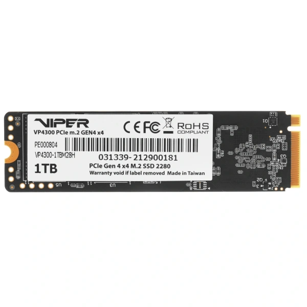 Купить 1000 гб ssd m.2 накопитель patriot viper vp4300 [vp4300-1tbm28h]