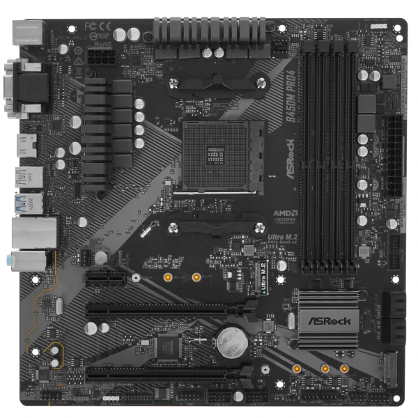 Купить материнская плата asrock b450m pro4 r2.0