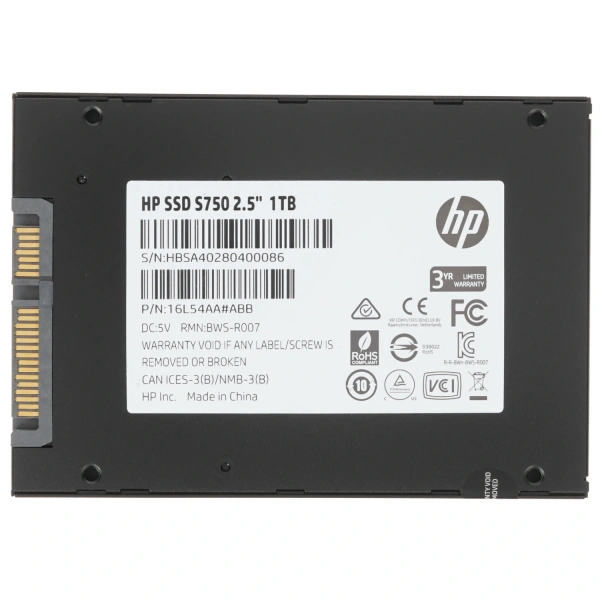 Купить 1000 гб 2.5" sata накопитель hp s750 [16l54aa#abb]