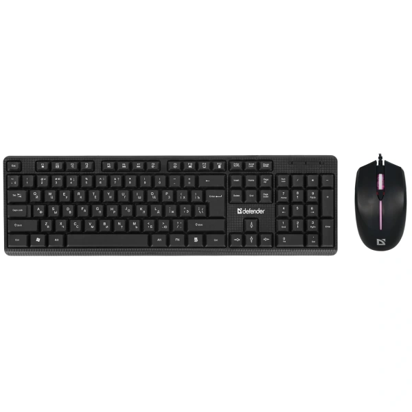 Купить клавиатура+мышь  проводная  defender triumph c-991 черный