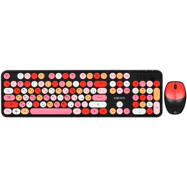 Купить клавиатура+мышь беспроводная   dexp black candy черный