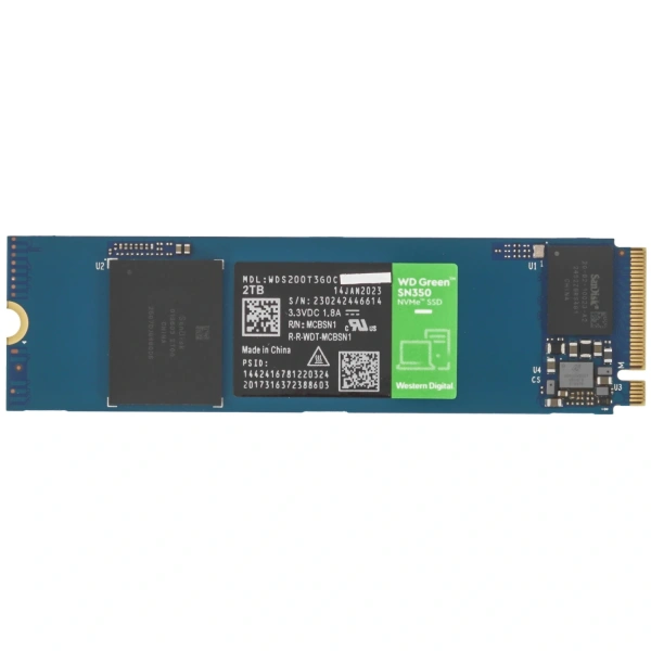 Купить 2000 гб ssd m.2 накопитель wd green sn350 [wds200t3g0c]
