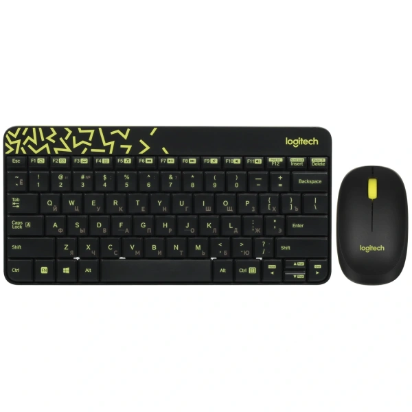 Купить клавиатура+мышь беспроводная logitech mk240 nano black черный