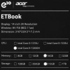 Купить 14" ноутбук acer gadget e10 etbook серый