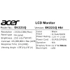 Купить 21.5" монитор acer ek221qhbi черный