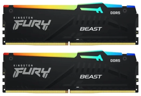 Купить оперативная память kingston fury beast black amd rgb [kf560c36bbeak2-64] 64 гб