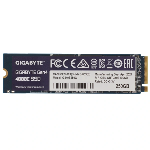 Купить 250 гб m.2 nvme накопитель gigabyte gen4 4000e [g440e250g]