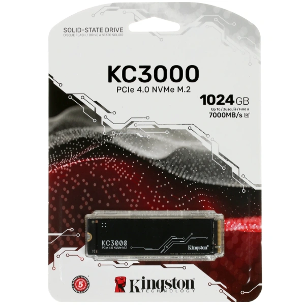 Купить 1024 гб m.2 nvme накопитель kingston kc3000 [skc3000s/1024g]