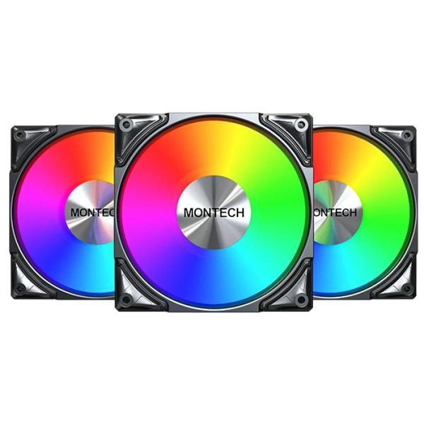 Купить комплект вентиляторов montech metal pro 12 argb pwm [mpab3p]