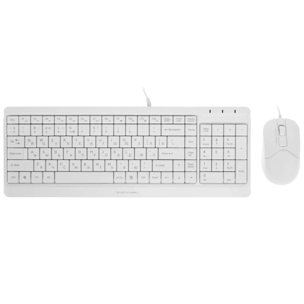 Купить клавиатура+мышь  проводная  a4tech fstyler f1512 белый