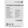 Купить 23.8" монитор viewsonic va2406-h черный 75 гц, va, 1920x1080 (fullhd), 178°/178°, 5000:1, 250 кд/м², hdmi 1.4, v