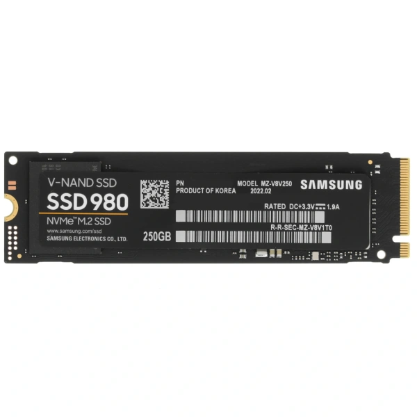 Купить 250 гб m.2 nvme накопитель samsung 980 [mz-v8v250bw]