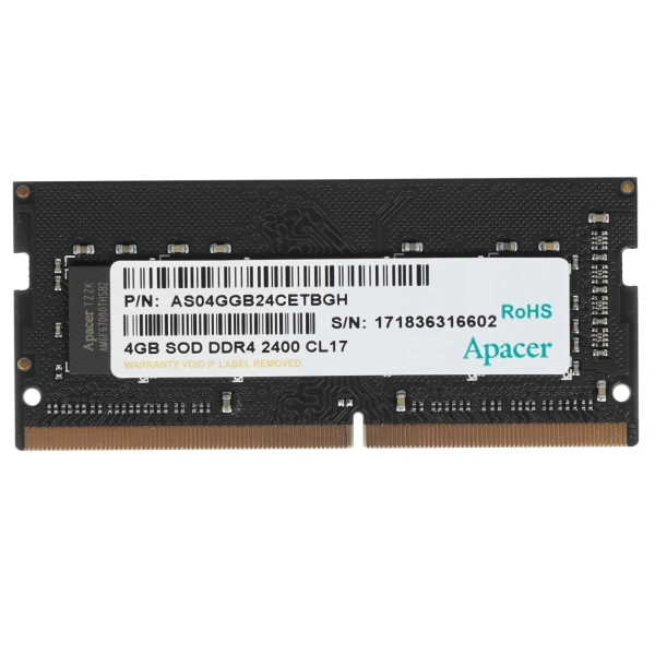 Купить оперативная память sodimm apacer [es.04g2t.kfh] 4 гб