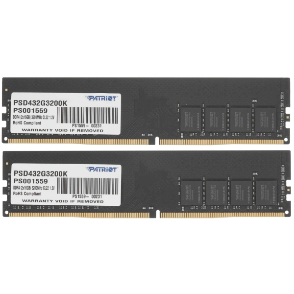 Купить оперативная память patriot signature line [psd432g3200k] 32 гб