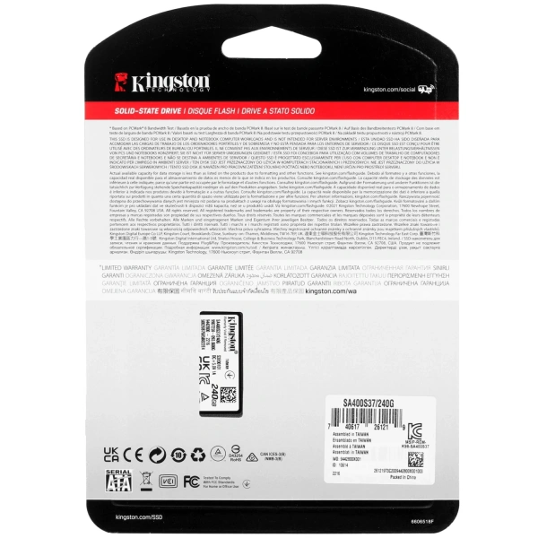 Купить 240 гб 2.5" sata накопитель kingston a400 [sa400s37/240g]