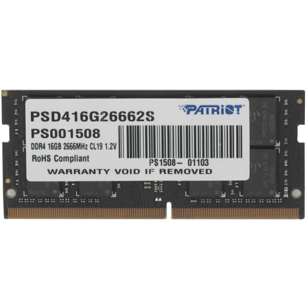 Купить оперативная память sodimm patriot signature line [psd416g26662s] 16 гб