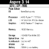 Купить 14" ноутбук acer aspire 3 a314-42p-r9b5 серебристый